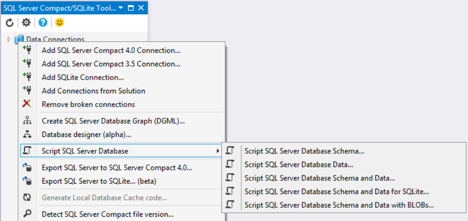 how to create sqlite database