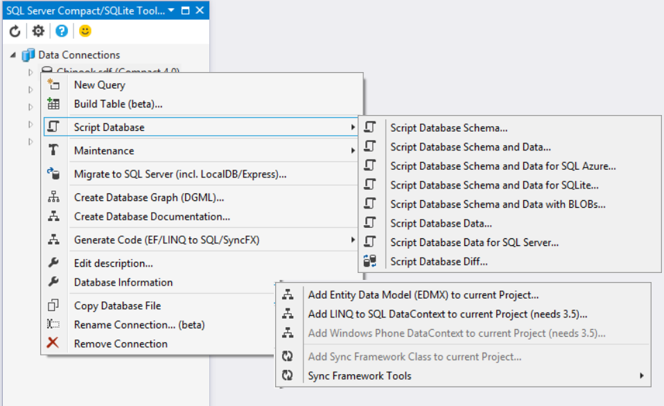 SQLite and SQL Server Compact Toolbox - Visual Studio Marketplace
